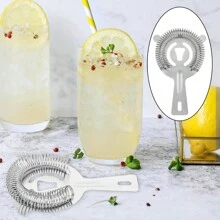 1 pieza o 2 piezas de colador de cóctel con muelle de alta densidad, filtro de acero inoxidable, accesorio de cóctel, colador de hielo, filtrar impurezas, mejorar la calidad del sabor, ajustar la concentración y mejorar la apariencia. Adecuado para bares, restaurantes, mixólogos y uso doméstico. - Plateado - Ver 9