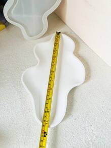 29cm波浪形托盘混凝土模具水果储物托盘水磨石硅胶模具家居装饰环氧树脂石膏托盘模具 - 白色 - 查看 7