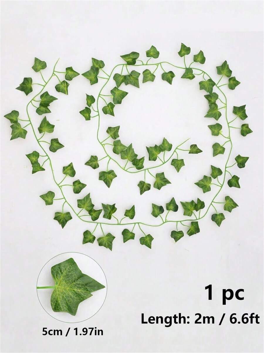 1pc 84'' Artificial Ivy Leaf Vine, Hanging Fake Plants For Wedding