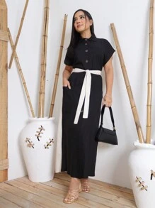 Women Dresses - 黑與白 - 查看 7
