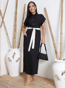 Women Dresses - 黑與白 - 查看 4