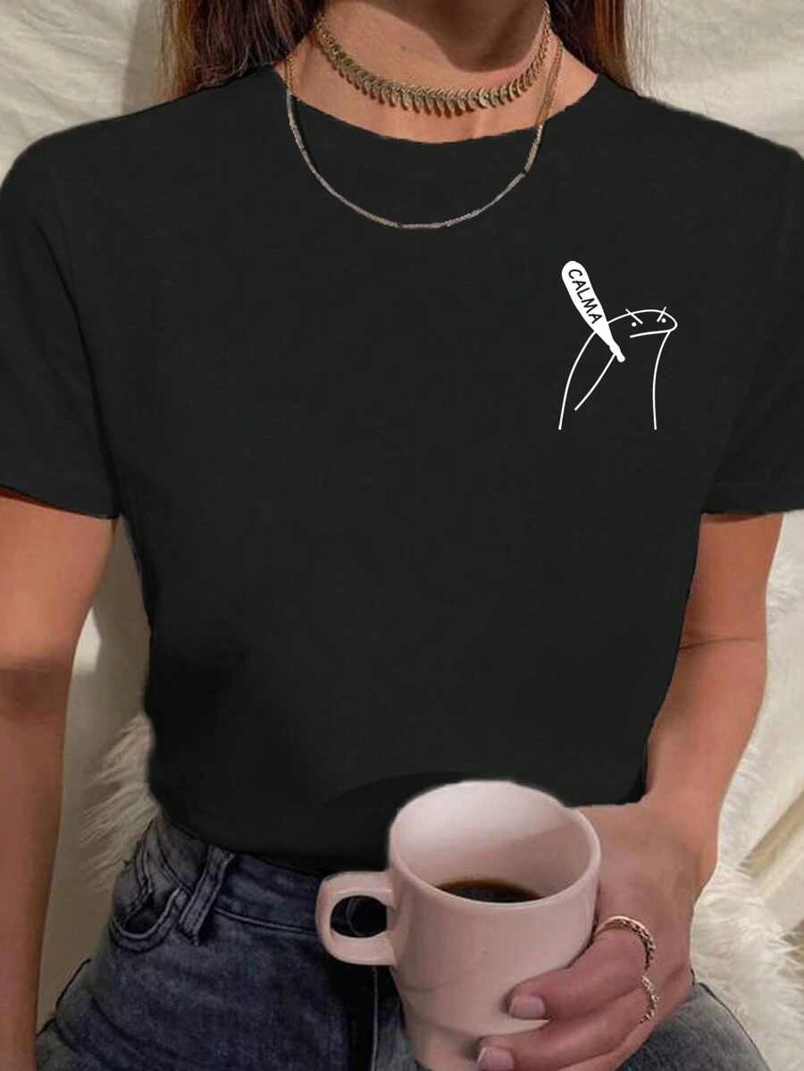 Women T-Shirts - màu đen - Xem 1
