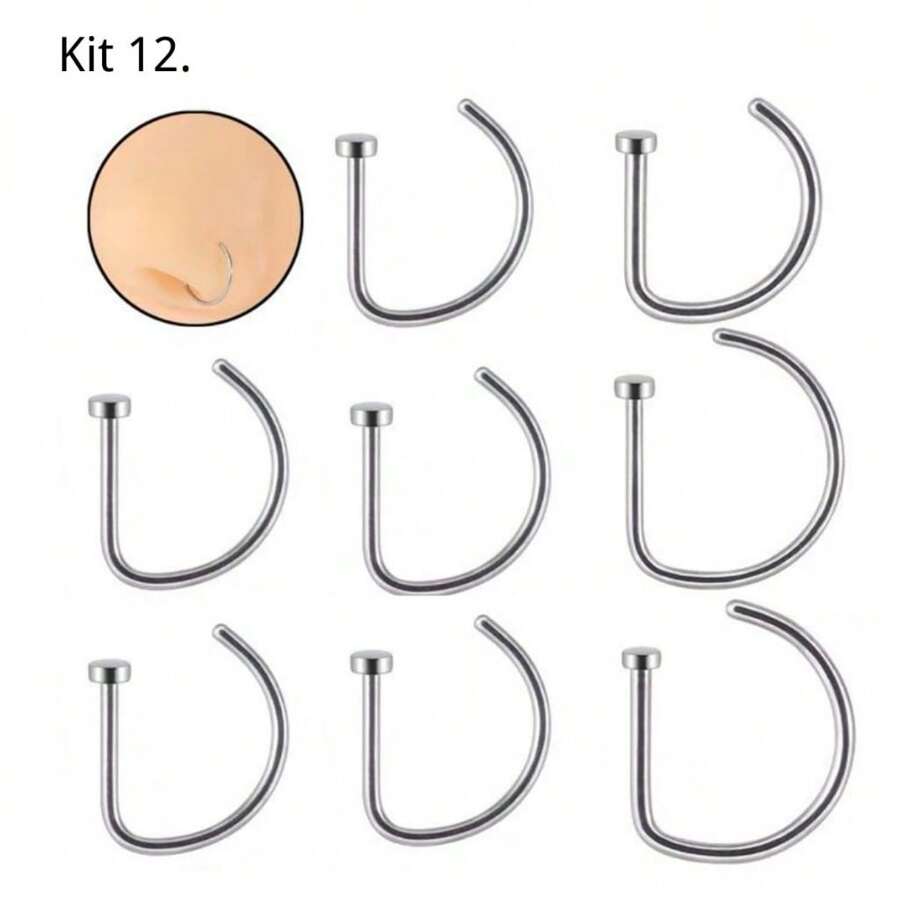 Women Nose Ring - 銀色 - 查看 1