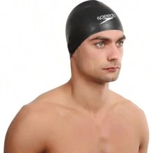 Speedo Unisex Adult 3D Silicone Swim Cap (Black)