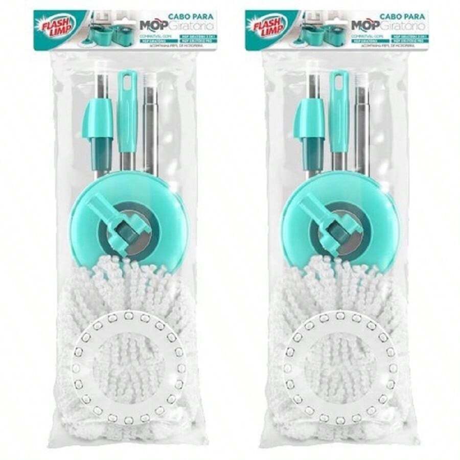 Kit With 2 Handles For Rotary MOP And Pro 3 In 1 Complete Flash Cleaner RMOP0122 - màu xanh lá - Xem 1