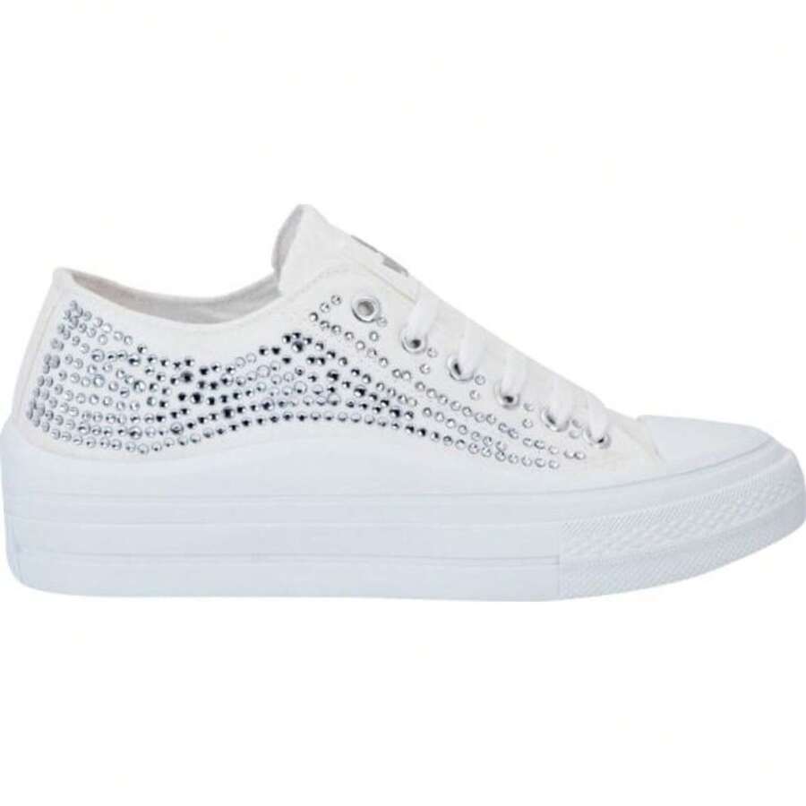 Tenis de mujer, de bota, casuales y urbanos, color blanco, mod. 1139266 - Blanco - Ver 1