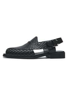Men's Woven Sandals, Summer Breathable Outdoor Beach Shoes For Casual, Business And Banquet