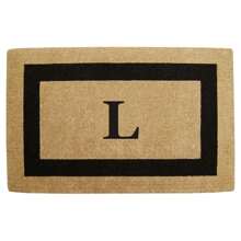 Heavy Duty Coir Doormat Single Picture Frame, Plain - Black 22" X 36" - 字母組合 L - 查看 1