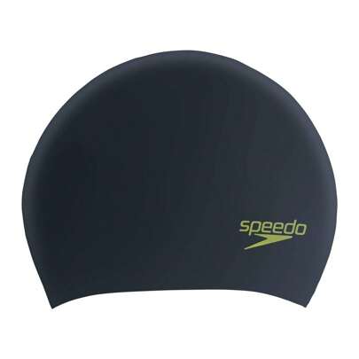 Speedo Childrens/Kids Silicone Swim Cap (Black/Green)