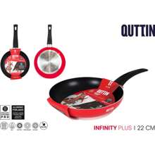Quttin Frying Pan 22Cm Forged Aluminum Red Infinity Plus Collection Ergonomic Design With Comfortable Handle | Frying Pan With Non-Stick Surface, Uniform Heat Distribution And Easy To Clean, Suitable For All Types Of Kitchens