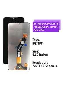 Bán Buôn Điện Thoại Di Động Màn Hình LCD Hiển Thị Cho Tecno Spark Go 2023 BF7 POP7 Màn Hình Cảm Ứng LCD Cho Tecno Spark Go 2023 BF7 POP7 - màu đen - Xem 3
