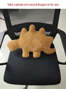 1 pieza Peluche en forma de dinosaurio con forma de nugget de pollo amarillo, con varios estilos como dragón triangular, dragón espada, pterosaurio, dragón trueno, Tiranosaurio Rex