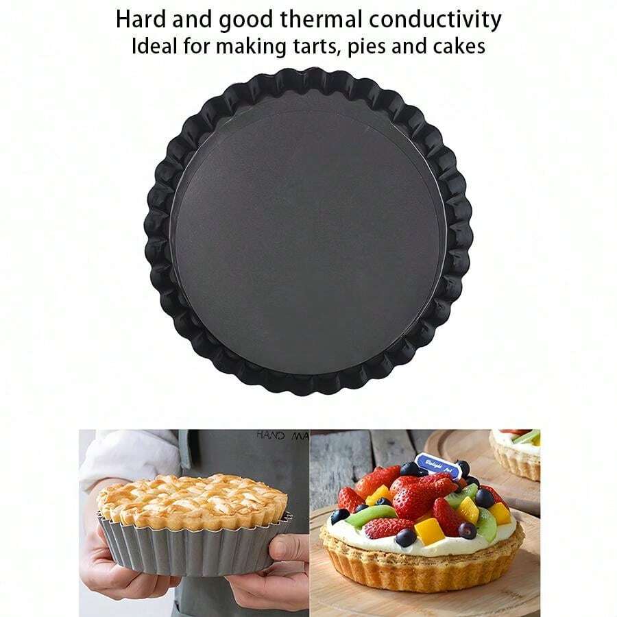 Geriffelte Pie Tart Pfanne Backform mit abnehmbarem Boden ... Geriffelte Pie Tart Pfanne Backform mit abnehmbarem Boden ...