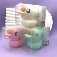 1 pieza Sacapuntas, Estilo: tiburón,lindo pato,Espesor ajustable,Conejo Maestro.forma de dibujos animados,forma animal,Sacapuntas Manual, Sacapuntas escolar basics astronauta en forma de lápiz creativo en forma de figura para alumno - pato verde claro - Ver 3