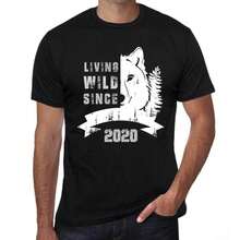 T-shirt da uomo Living Wild Since 2020 – Living Wild Since 2020 – T-shirt grafica 4 anni Idea regalo 4° compleanno Vintage Anno 2020 Novità