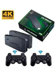 Consola de Juegos M8 Retro Inalámbrica 64G,más de 10000 Juegos Integrados, Salida  TV Videojuegos, con Controladores Inalámbricos Duales de 2.4 G,Mini Consola Retro Con Memoria 20000 Juegos 4k Con Controles - Multicolor - Ver 1