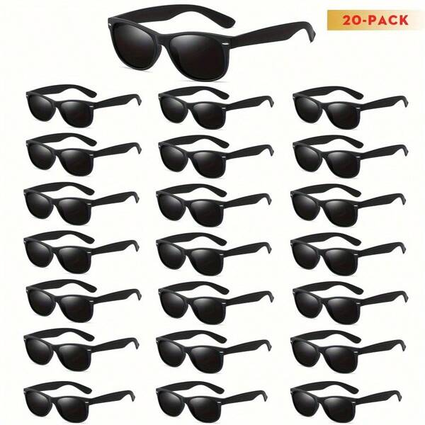 20 pièces Lunettes de style rétro pour anniversaires, enterrements de vie de garçon ou de jeune fille - cadeaux et amusants pour les vacances d'été à la plage, les sorties en extérieur et les voyages
