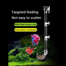 丙烯酸魚缸餵食管，附帶可伸縮手柄、飼料圈、清潔刷和防止食物散落功能 - 無色 - 查看 12