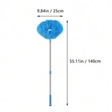 1 Bàn Chải Làm Sạch Quạt Trần Có Thanh Nối Dài, Bàn Chải Lau Bụi Microfiber Có Thể Tháo Rời Và Giặt Được Dành Cho Quạt Trần Cao Nội Thất Ô Tô, Dụng Cụ Làm Sạch - 1 mảnh - Xem 2
