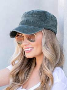 1Pc Unisex Casual Vintage Flat Cap For Everyday Adventure – Versatile Cadet Style Baseball Hat - Flat Cap - View 3