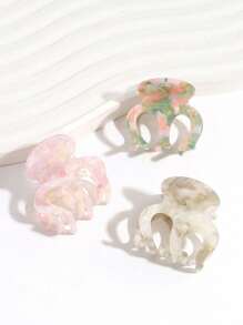 3pcs Women's Fashion Acetate Colorful Half-Up Hair Claw Clips For Daily Wear And Photography Casual,Dopamine Hair Jaw Clip Hair Clamps Hair Clutch Hair Catcher Clip Fall Winter Hair Clip Hair Accessories For Women For Vacation Outfits Woman - Multicolor - View 1