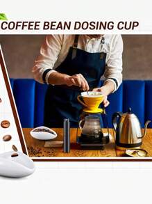 1pc Anti-Static Coffee Bean Spray Bottle, Transparent Glass Inner Bottle, Hand-Cranked Coffee Grinder Feeding Powder Sprayer, Travel Perfume Sprayer, Small Barber Spray Bottle, Suitable For Coffee Lovers, Suitable For Home, Office And Coffee Shop School Supplies Back To School