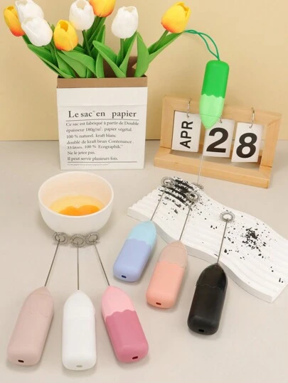 AOYI 1pc AA Battery Powered Handheld Portable Mini Coffee Milk Frother Mixer Whisk With Hanging Strap