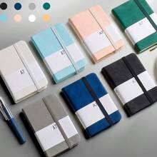 1pc A7 Portable Mini Notebook-Perfect For Daily Use, Office, School, And Journaling, Hardcover Lined Pocket Notepad, Word Book, Business Diary - Multicolor - View 3