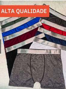 Kit Of 10 Men's Boxer Briefs With COTTON Lining (Plain And/Or Printed) - Nhiều màu - Xem 2