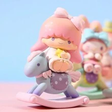 Miniso Sanrio 人物木马系列盲盒摆件桌面装饰手办玩具礼物 (随机发货,1件)Sanrio 手办,Hello Kitty盲盒,盲盒 - 白色 - 查看 9