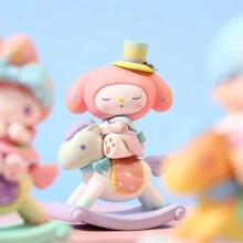 Miniso Sanrio 人物木马系列盲盒摆件桌面装饰手办玩具礼物 (随机发货,1件)Sanrio 手办,Hello Kitty盲盒,盲盒 - 白色 - 查看 8