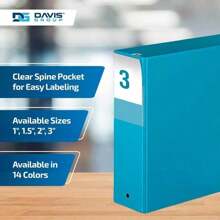 Davis Group Premium Economy, Round Ring, Binder, 6 Pack (Turquoisee Blue, 3")