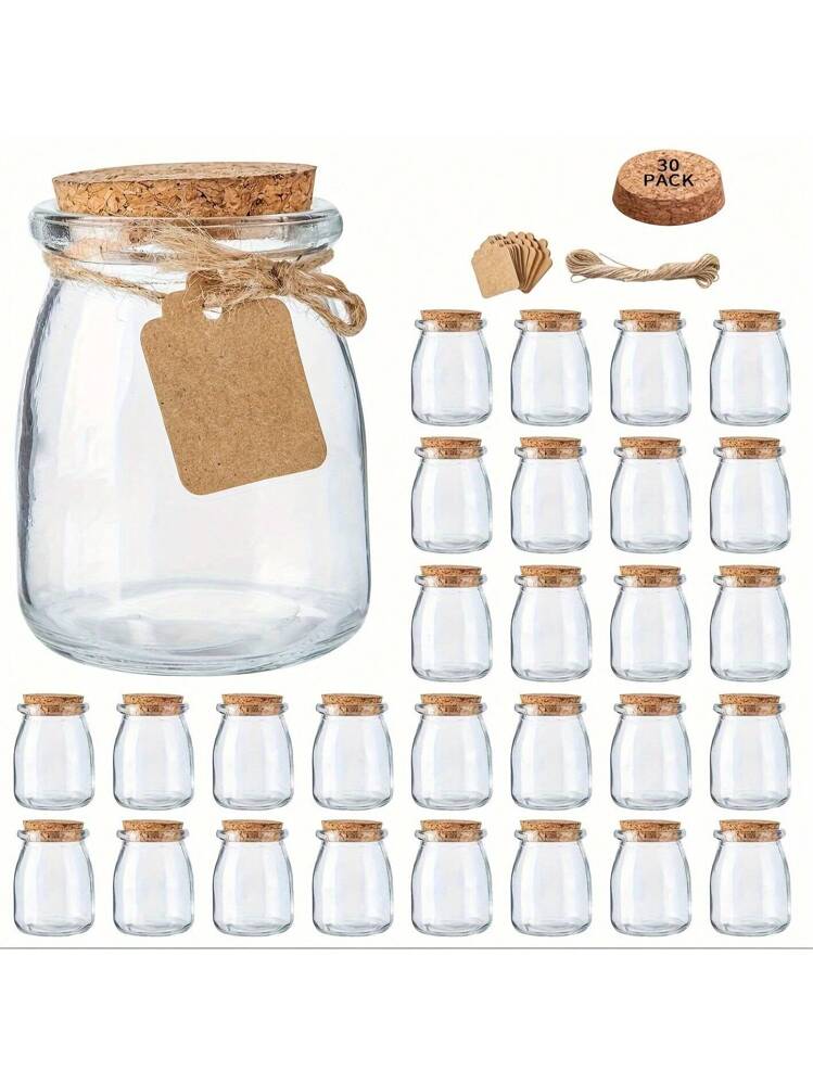 Suclain 96 Barattolini Di Plastica Da 85g Con Coperchio – Kit Completo Con Etichette E Spago Per Marmellate, Spezie, Bomboniere - 4