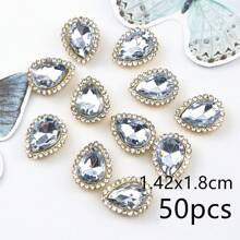 Bộ 50 Hình Bầu Dục Hình Giọt Nước May Ren Trang Trí Cho Quần Áo, Mũ, Giày, Túi Trang Trí - Nhiều màu - Xem 21