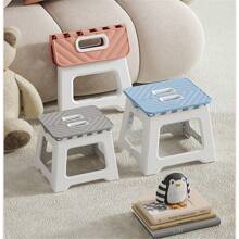 1pc Home Folding Stools Plastic Portable Outdoor Small Stools Household Horse Tied Adult Fishing Chairs Random Color - Multicolor - View 5