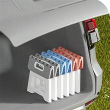 1pc Home Folding Stools Plastic Portable Outdoor Small Stools Household Horse Tied Adult Fishing Chairs Random Color - Multicolor - View 4