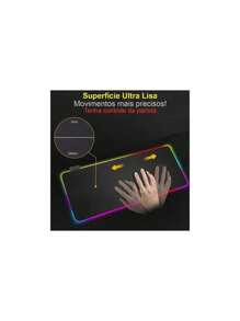 Mouse Pad gamer Exbom MP-LED3080 de emborrachado 300mm x 800mm x 4mm preto