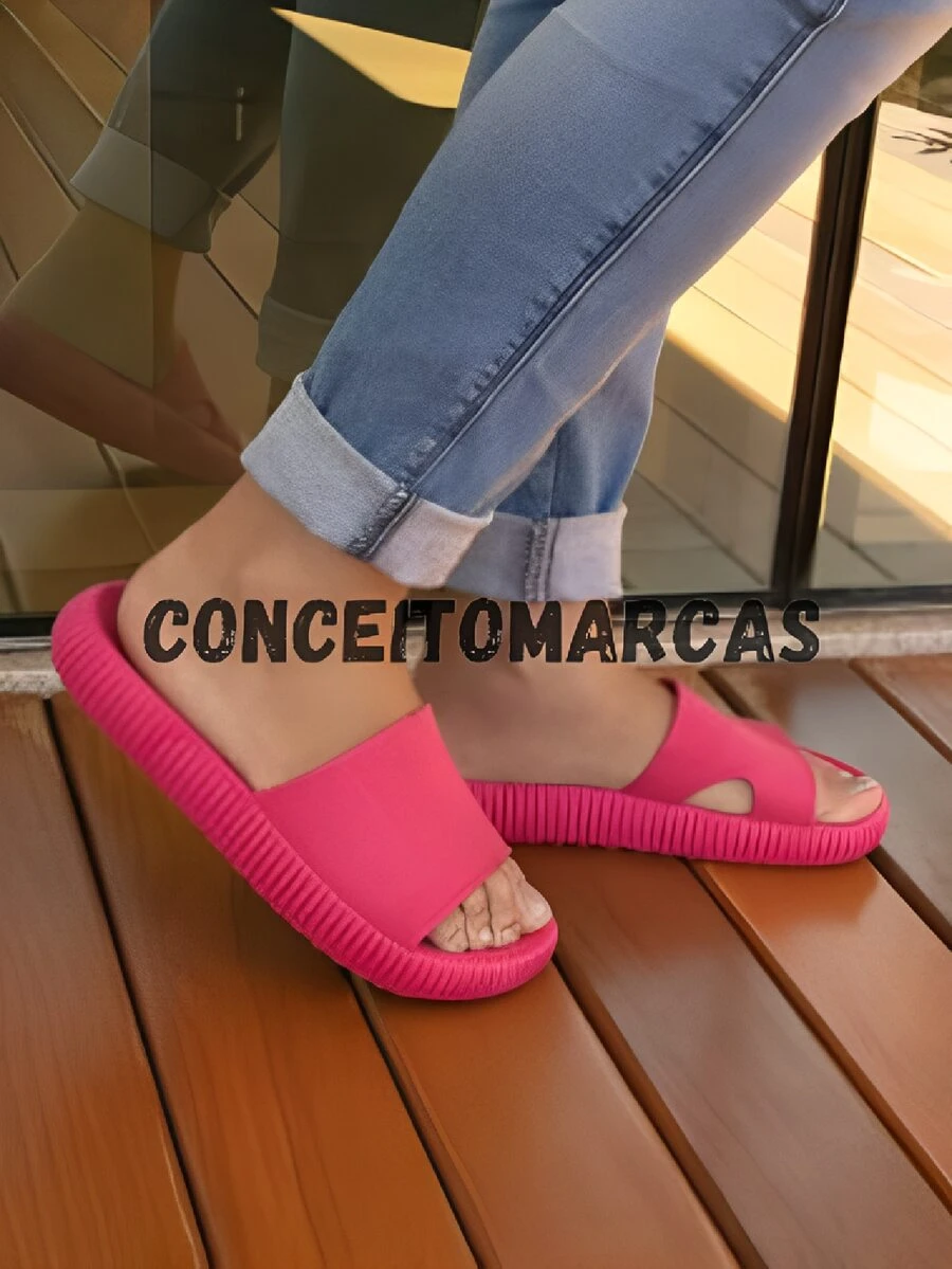 Women Home Slippers - 玫紅色 - 查看 1