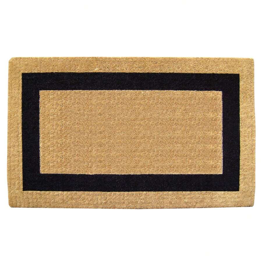 Heavy Duty Coir Doormat Single Picture Frame, Plain - Black 22" X 36" - 清楚的 - 查看 1