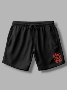 Conjunto camiseta y short para hombre  playera blanca short negro dise CALAVERA COBRA - Blanco y Negro - Ver 2