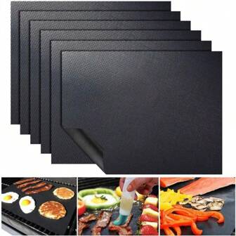 Anti-aanbak BBQ Grill Mat Bakmat BBQ Gereedschap Kook Grill Plaat Hittebestendig Gemakkelijk te reinigen Keukengereedschap, 15,75*12,99inch