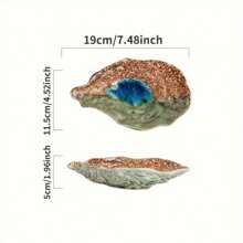 1 件复古日本餐厅陶瓷寿司盘，牡蛎壳形生鱼片拼盘，小开胃菜盘，厨房，圣诞礼物