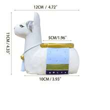 1個羊駝造型樹脂多肉盆，動物花盆植物盆帶排水孔，可愛卡通動物空氣盆栽，室內花盆用於房間裝飾（僅限盆） - 白色 - 查看 6