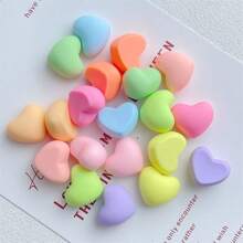 10 chiếc Macaron hỗn hợp, trái tim, ngôi sao và bông tai tự làm hình hoạt hình, phụ kiện tóc, mặt dây chuyền trang sức, văn phòng phẩm, vỏ điện thoại, móc khóa, cốc, trang trí giày, bộ vật liệu vá nam châm tủ lạnh với băng dính làm quà tặng - Nhiều màu - Xem 12