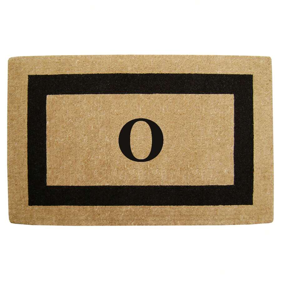 Heavy Duty Coir Doormat Single Picture Frame, Plain - Black 22" X 36" - 字母組合 O - 查看 1