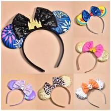 Băng đô tai lấp lánh 3D hoạt hình lâu đài pháo hoa dễ thương ngọt ngào và đáng yêu cho ngày lễ, du lịch, lễ hội và trang phục Halloween cho bé gái, cho tiệc Halloween - Nhiều màu - Xem 12