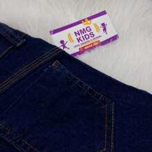 Tween Girls Jeans - 深色水洗藍 - 查看 5