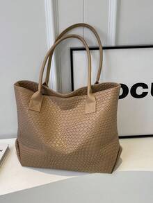 Túi Tote Nam Túi quai xách trên cùng Túi mua sắm Túi cuối tuần Sức chứa lớn Quá khổ Túi mua sắm nhẹ Túi quai trên đầu Túi đựng tài liệu Túi đi học Quà tặng Ngày của Cha Quà tặng cho ông bố mùa hè - Màu Khaki - Xem 7