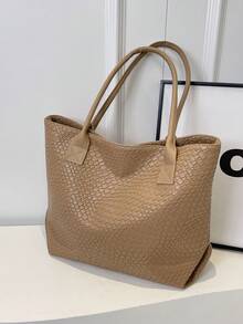 Túi Tote Nam Túi quai xách trên cùng Túi mua sắm Túi cuối tuần Sức chứa lớn Quá khổ Túi mua sắm nhẹ Túi quai trên đầu Túi đựng tài liệu Túi đi học Quà tặng Ngày của Cha Quà tặng cho ông bố mùa hè - Màu Khaki - Xem 4