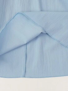 Vestido unicolor plisado sin mangas con ribete de volantes para niña joven, verano